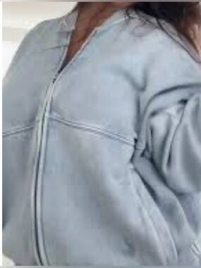 Universal Thread Leisure Studio Acid Wash Blue Full Zip Sweatshirt Jacket XL NWT